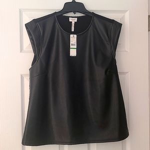 Faux leather Laundry by Shelli Segal top